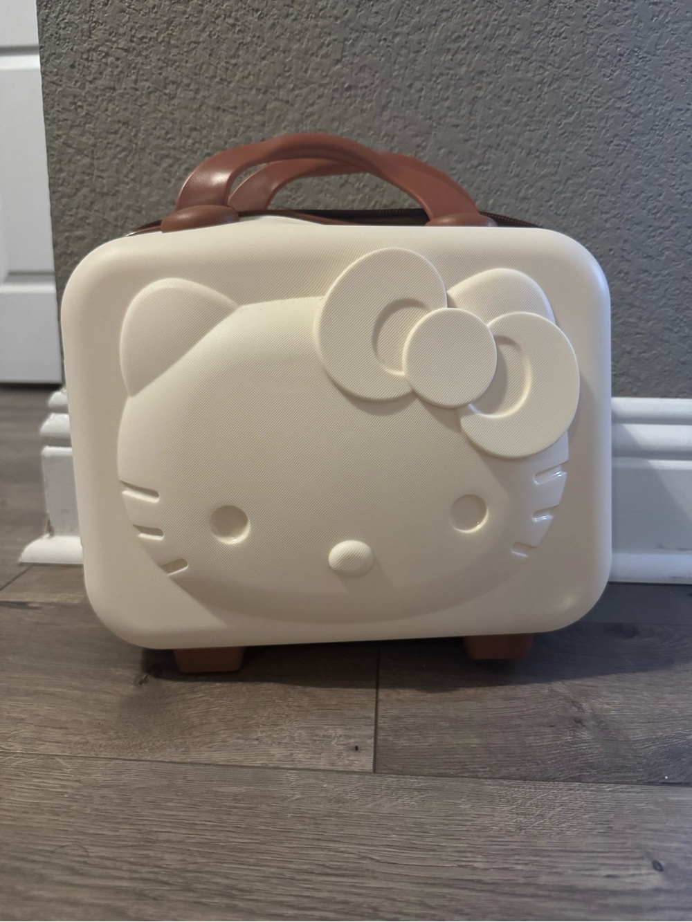 Hello Kitty Cream and Brown Molded Carry Case